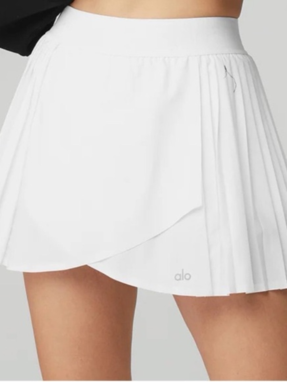 ALO Yoga Aces White Pleated Athletic Tennis Skort
